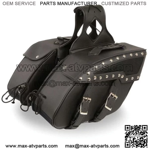 Motorcycle Saddle Bags Leather Sider Panniers - Image 2