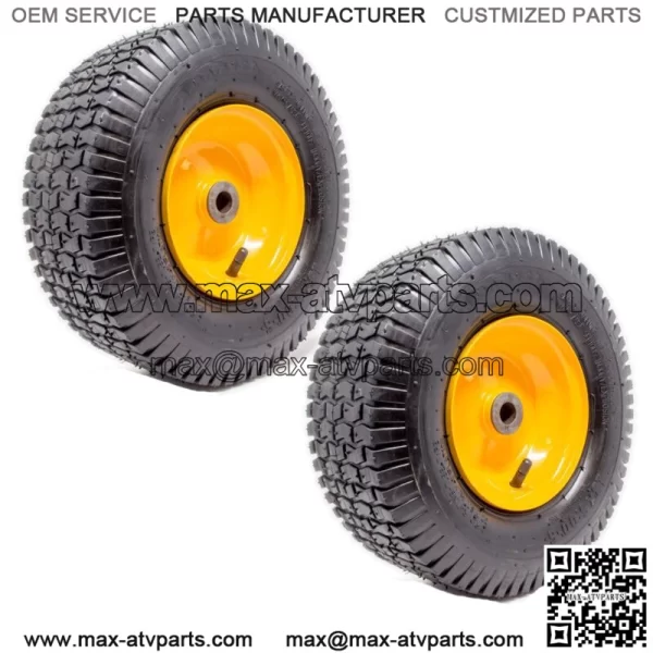 2PK 13x5.00-6 Turf Tire & Rim Assembly for Lawn Garden Tractors Golf Carts 2 PLY
