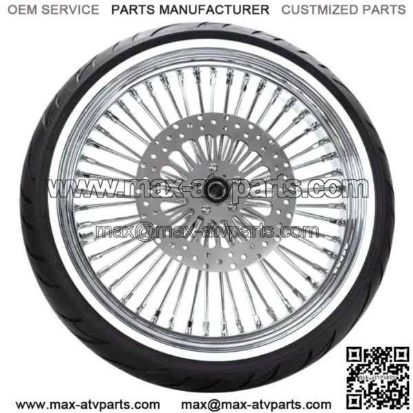 21 x 3.5 Chrome 52 Mammoth Fat Spoke Front Wheel WWW Tire 07-2020 Harley Softail (For: Harley-Davidson)