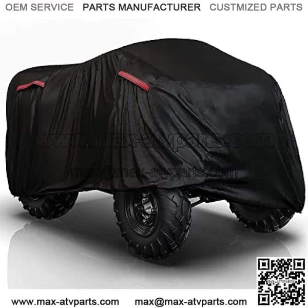 ATV Cover - All Weather Season Outdoor Waterproof Protection Accessories - Fits up to 88 inch Quad 4 Wheeler - Durable Tear Wind Proof - Vents Night Reflective Adjuster Buckle Storage Bag