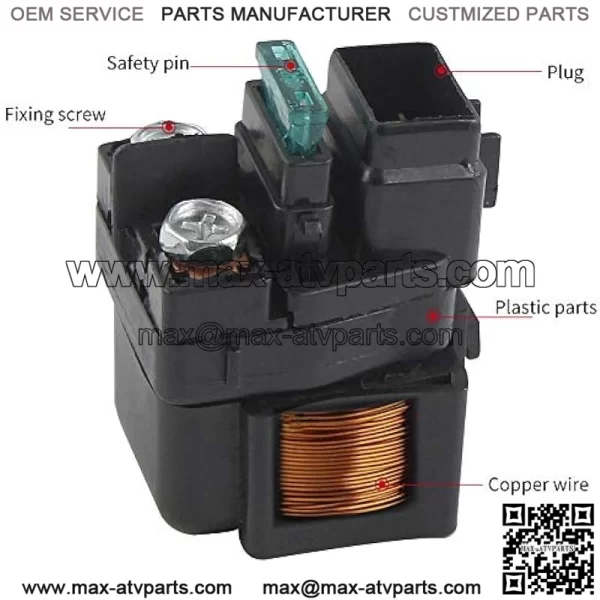 Starter Solenoid Relay for Suzuki LT-A400 Eiger 400 2X4 AUTO 2002-2007 - Image 3
