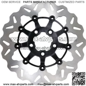 Galfer Stainless Black Contrast Wave Rear Brake Rotor Harley FXST Touring Dyna (For: Harley-Davidson)