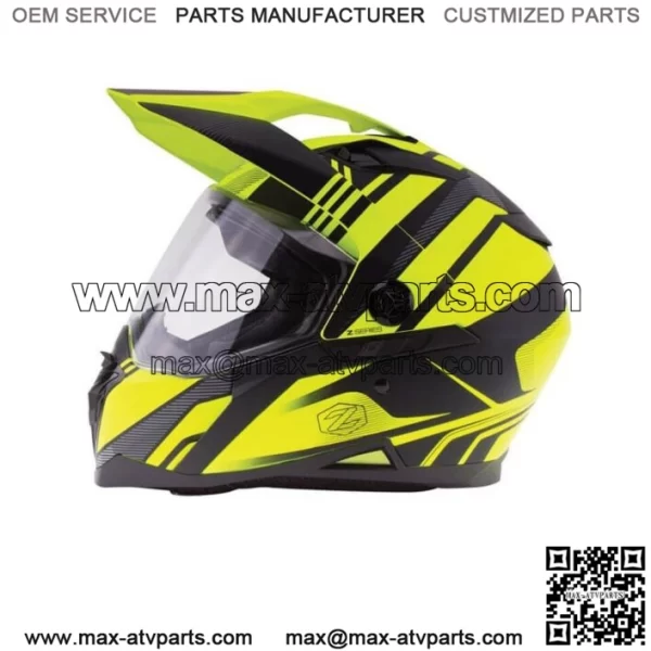 Zox Adult Unisex OEM Matte Hi-Viz Yellow & Black Z-DS10 Stitch Helmet