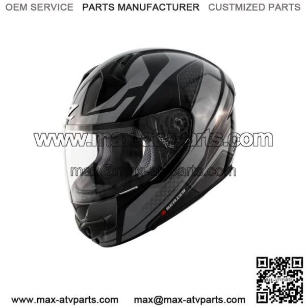 Zox Adult Unisex OEM Dark Silver & Matte Black Odyssey Carbon Vigilance Helmet