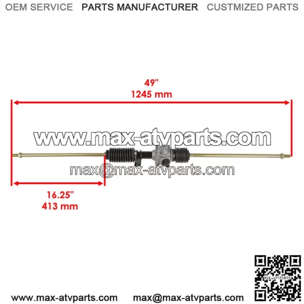 Rack and Pinion Steering Gear Box and Rod End for Polaris RZR XP 1000  2014 (For: Polaris) - Image 2