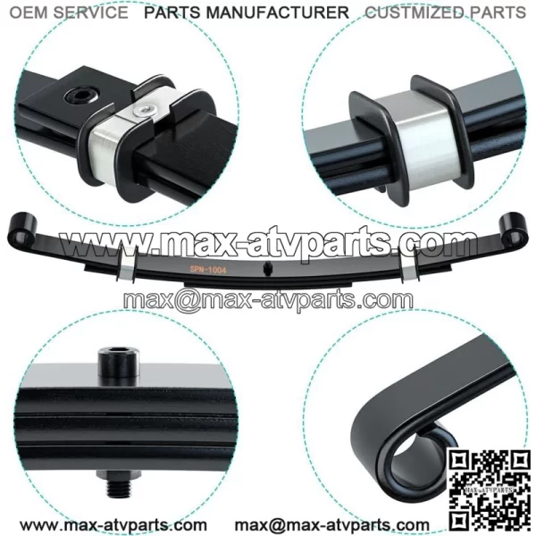 Heavy Duty 3 Leaf Rear Leaf Spring for EZGO TXT 1995-up Golf Cart W/ Bushing - Image 3