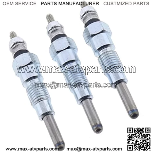 3PCS Glow Plugs M811937 MIU802457 for John Deere X495 X595 X740 X744 X748 X749 X750 X754 X758 1435 1023E 1025R 1026R 2025R 2026R 2305 2320 2030A 850D 855D Yanmar Engine 3TNV76 3TNM74 3TNV70 - Image 2