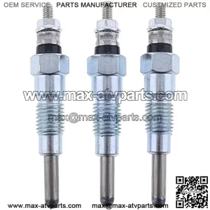 3X Glow Plugs MIU802457 M811937 for John Deere Tractors X495 X595 X740 X744 X748 X749 X750 X754 X758 1435 1023E 1025R 2025R 2030A 855D Gator 4X2 4X4 6X4 Yanmar 3TNV76 3TNM74 3TNV70 Engine