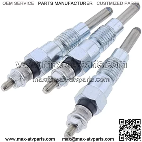 3X Glow Plugs MIU802457 M811937 for John Deere Tractors X495 X595 X740 X744 X748 X749 X750 X754 X758 1435 1023E 1025R 2025R 2030A 855D Gator 4X2 4X4 6X4 Yanmar 3TNV76 3TNM74 3TNV70 Engine - Image 4