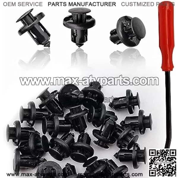100PCS Bumper Fender Clips, 10mm Fender Liner Clip Compatible with Honda CR-V Accord Civic Acura, 1PCS Fastener Remover 91503-SZ3-003