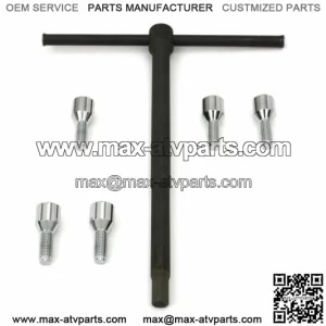 Chrome Wheel Hub Lug Bolt Set Wrench Tool Harley 36-76 Star Hub Panhead Servi Fl (For: Harley-Davidson)