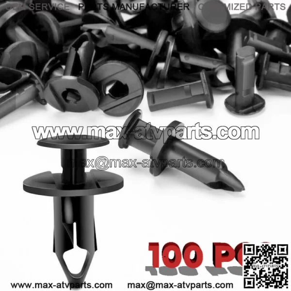 100x 8mm Fender Clips Body Rivets Push Pin for ATV HONDA TRX300EX 450R Rancher (For More than one vehicle)