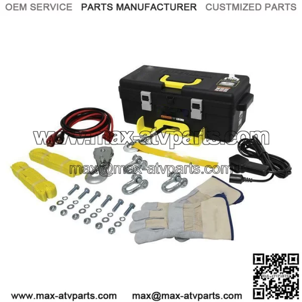 Winch2Go 12V Portable Winch 4000 LB Capacity With 50' Steel Rope
