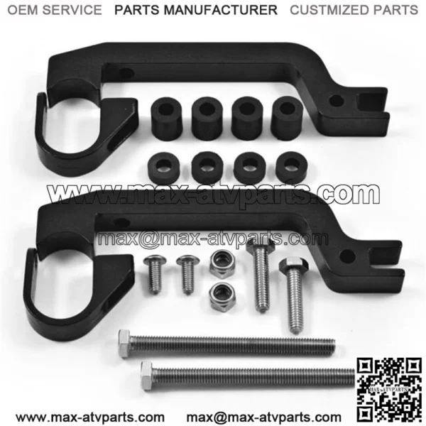 Handguard Kit For Polaris ATV (Black/Black) w/ STD Mount - Image 2