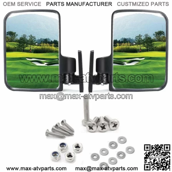 Golf Cart Side Mirrors, Rear View Mirror for Yamaha Club Car EZGO Parts