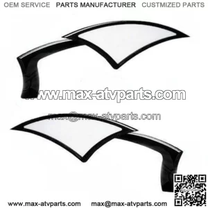 New Paul Yaffe Bagger Nation Black Power Mirrors Mirror Pair Set Harley Touring (For: Harley-Davidson)