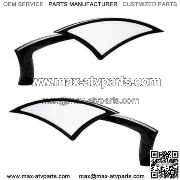 New Paul Yaffe Bagger Nation Black Power Mirrors Mirror Pair Set Harley Touring (For: Harley-Davidson)