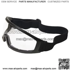 Lunatic Motorcycle Riding Glasses / Goggles Adult - Black - Clear - Single Lens