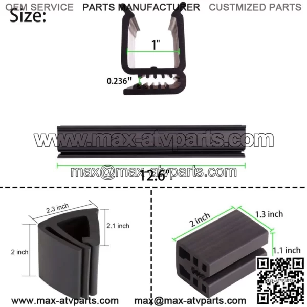 Golf Cart Windshield Mounting Clips Kit for Club Car DS & Precedent 1994-up - Image 2