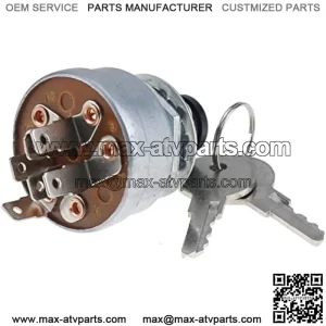Ignition Switch AM101561 TCA22740 AM107076 TCA15075 Compatible with John Deere 130 160 165 170 175 180 185 240 245 260 265 285 320 500, Silver