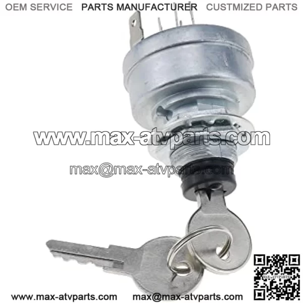 Ignition Switch AM101561 TCA22740 AM107076 TCA15075 Compatible with John Deere 130 160 165 170 175 180 185 240 245 260 265 285 320 500, Silver - Image 4