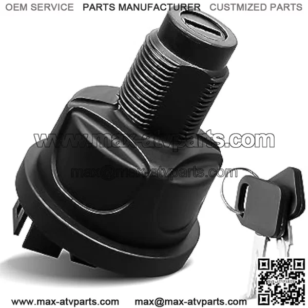 Ignition Switch with Keys AUC15805 Fit for John Deere 636M 648M 652M 652R Quik-Trak Mowers Z915 Z920 Z930 Z950 Z960 Z970 Ztrak Mowers 2020A 2030A Replace AUC13979 TCA26088 TCA24615