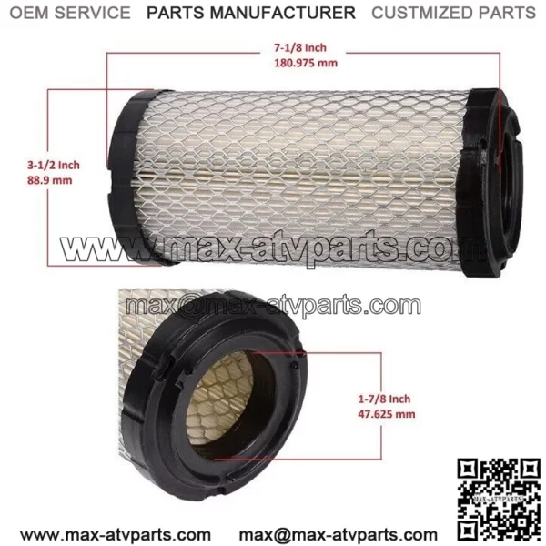 Air Filter for John Deere Gator Trail HPX 4X2 6x4 / Gator TS TX Turf Air Cleaner - Image 2
