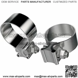 Khrome Werks 1.75" Stainless Steel Muffler Exhaust Pipes Clamps Harley Touring (For: Harley-Davidson)