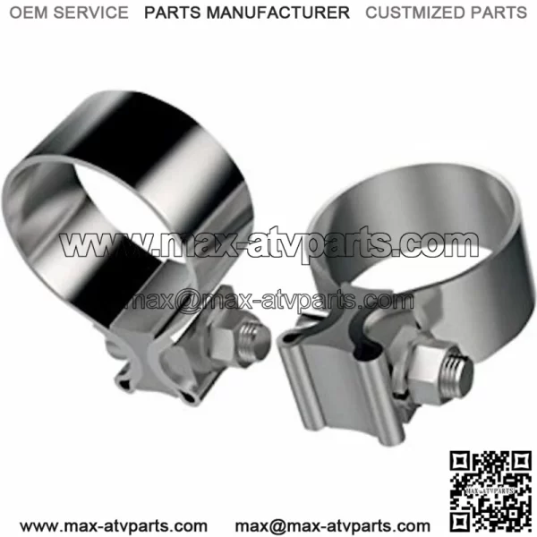 Khrome Werks 1.75" Stainless Steel Muffler Exhaust Pipes Clamps Harley Touring (For: Harley-Davidson)