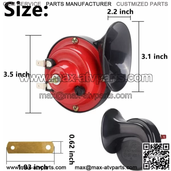 Golf Cart Horn Kit for 12 Volt Yamaha ,EZGO, Club Car or UTV, ATV, Boat - Image 2