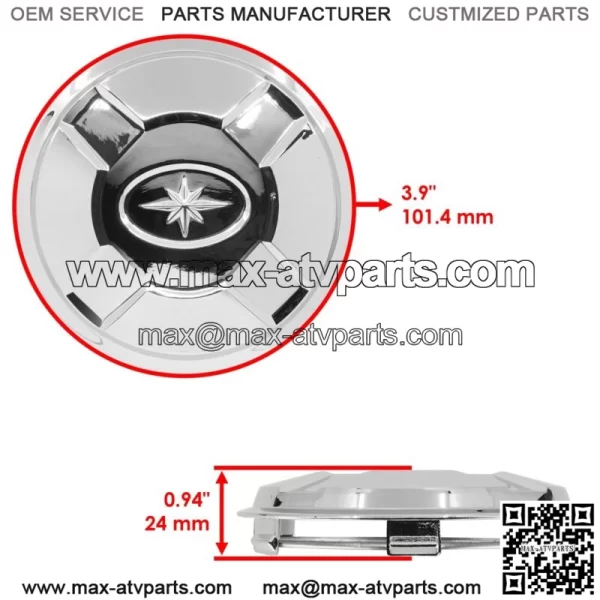 Front or Rear Wheel Hub Cover for Polaris Scrambler XP 1000 EPS 2014-2022 / 2x (For: Polaris) - Image 2