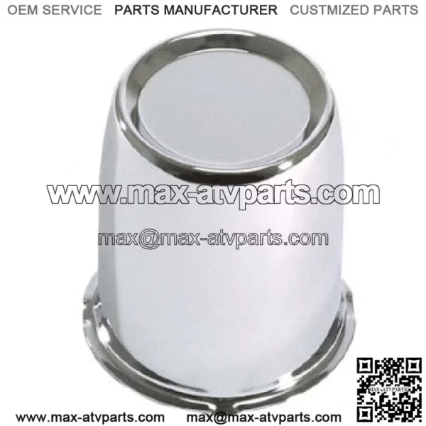 Set of 4 Golf Cart Chrome Slip In Wheel 2.65 in Center Caps Club Car EZGO Yamaha