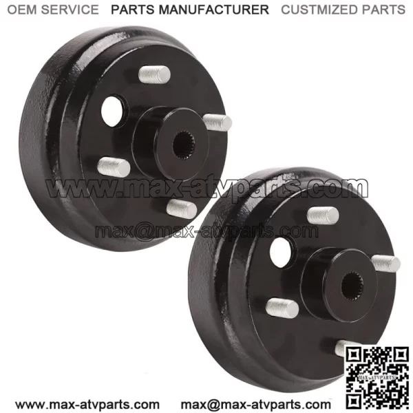 Golf Cart Rear Wheel Brake Drum for EZGO TXT PDS Electric 82-up 19186G1P, 2-Pack