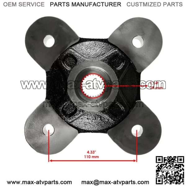 Front Rear Wheel Hub fits Polaris RZR XP 1000 / RZR XP 4 1000 2018-2021 w/ Bolt (For: Polaris) - Image 2