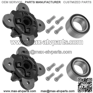 Front Wheel Hubs w/ Studs & Bearings for Polaris RANGER CREW 1000 XP 2017-2018 (For: Polaris)
