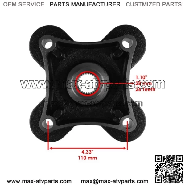 Front Rear Wheel Hub for Polaris RZR XP 1000 2014-20 / RZR XP 4 1000 2014-17 /4X (For: Polaris) - Image 3