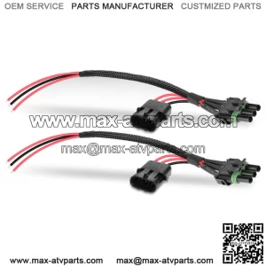 2PCS Tail Light Auxiliary Power Harness Plug Wire For Can-Am Maverick X3 17-23
