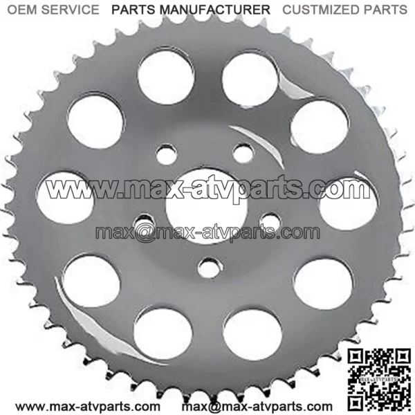 1210-0607: Chrome Rear Wheel Sprocket 49 tooth