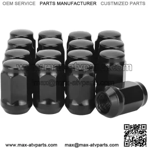 Golf Cart Wheel Lug Nuts for EZGO Club Car 16Pcs Black Standard Threads