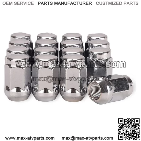 Golf Cart Wheel Lug Nuts for EZGO & Club Car, 1/2"-20 Size, 16 Pack,Chrome