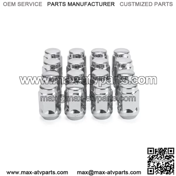 Golf Cart Wheel Lug Nuts for EZGO & Club Car, 1/2"-20 Size, 16 Pack,Chrome - Image 2