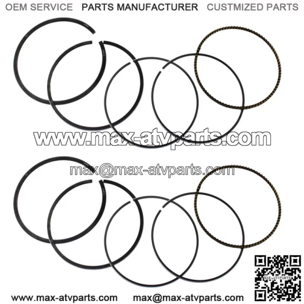 2 Sets of  Standard Bore Piston Rings fits Kawasaki 650 ATV's 80mm