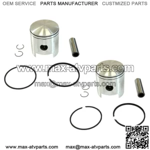 2 Piston Kits for Polaris TX 340 500 Standard Bore 62mm 1972 1973 1974 1975 1976