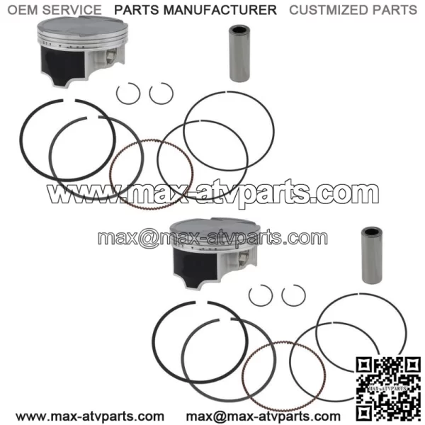 2  Standard Bore Piston Kits for Honda Pioneer 1000 fits 2016-2023 92mm