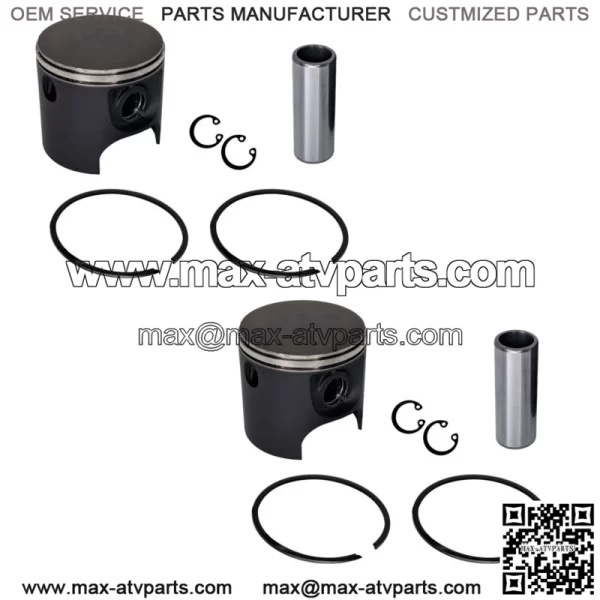 2  .020 Over Bore Piston Kits for Sea-Doo 580 1990-1996 76.5mm