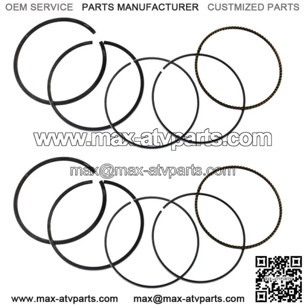 2 Sets  .020 Over Bore Piston Rings for Kawasaki KFX700 Prairie 700 82.5mm