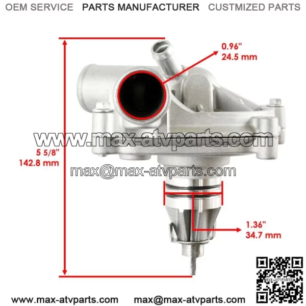 Water Pump Assembly fits Polaris Ranger XP 1000 2017-2021 Except Diesel 3023086 (For: Polaris) - Image 2
