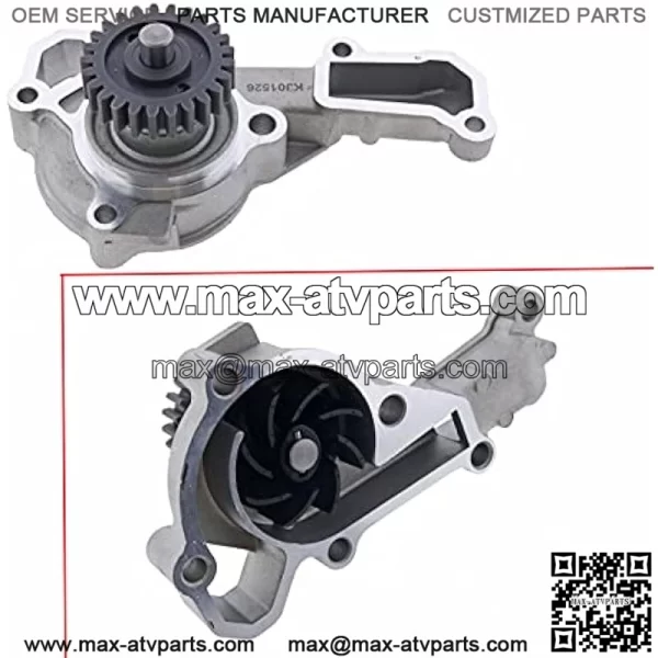 Water Pump AM134585 With Gaskets M139017 M139018 Compatible with John Deere 285 320 325 335 345 GX345 GX325 425 445 455 F725 F911 Gators 4X2 6X4 Gas Gator XUV 620i 625i 240 245 260 265 - Image 5