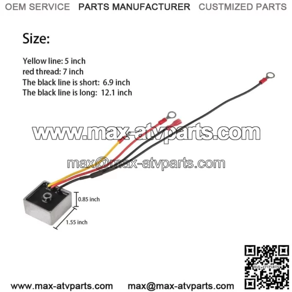 Golf Cart Voltage Regulator for Club Car DS Carryall 92-up Gas 1015777 102711201 - Image 2