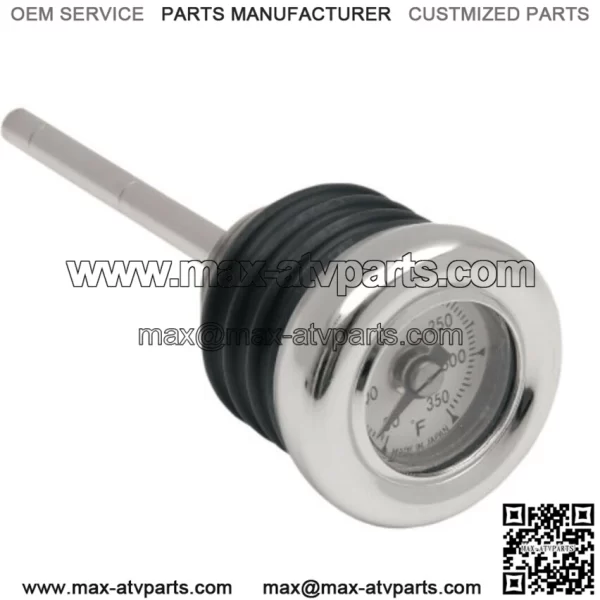 Drag Chrome Oil Plug Tank DipStick Filler Temperature Gauge Harley Softail 00-17 (For: Harley-Davidson)